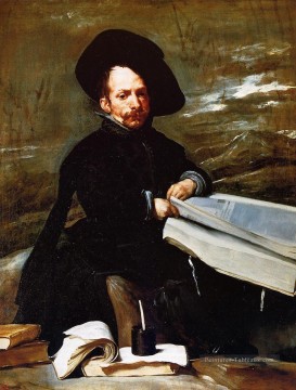 portrait Tableau Peinture - Un nain tenant un tome sur ses genoux aka Don portrait Diego de Acedo le portrait de Primo Diego Velázquez